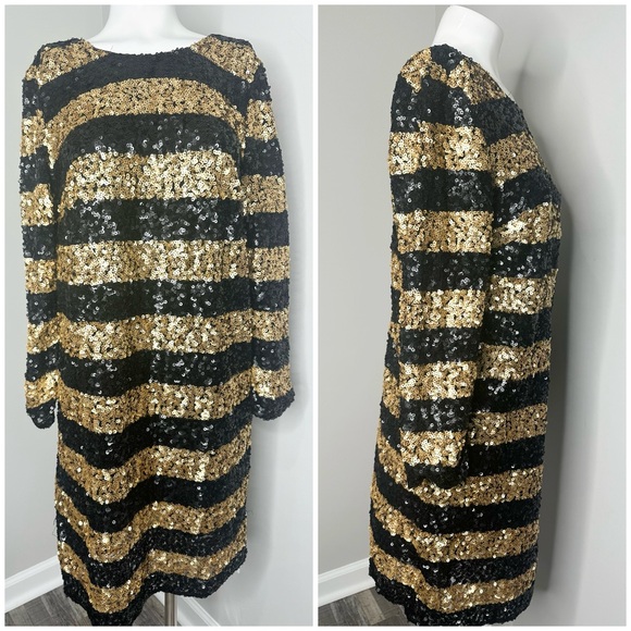 GAP Gold and Black Sequin dress- medium - PRELOVED - Picture 4 of 7